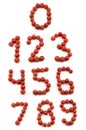 Numbers made of rowanberry