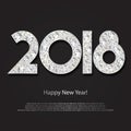 2018 numbers for New Year holiday design Royalty Free Stock Photo