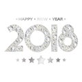 2018 numbers for New Year holiday design Royalty Free Stock Photo