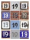 Numbers Nineteen Royalty Free Stock Photo