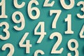 numbers pattern, teal background, white numbers, seamless repeating pattern, seamless