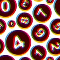 Numbers. Seamless pattern. Vector illustration