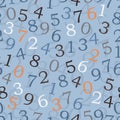 Numbers - seamless wallpaper Royalty Free Stock Photo