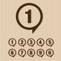 Numbers set. Vector illustration. Royalty Free Stock Photo