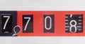 Numbers spinning in old counter