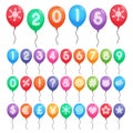 Numbers and symbols balloons