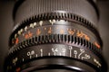 The numbers tell the lens on the camera. Royalty Free Stock Photo