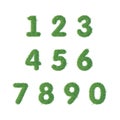 Numbers text of green grass Royalty Free Stock Photo