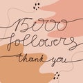 15000 numbers for Thanks followers design.