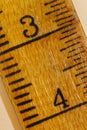 Yellow ruler with numbers Royalty Free Stock Photo