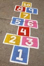 Colorful hopscotch numbers