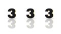 Numbers on a white background