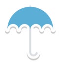 Umbrella, Sunshade Color Isolated Vector Icon