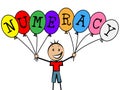 Numeracy Balloons Represents Youths Son And Numerical