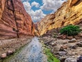 Numerah valley, Amman, Jordan. A very narrow valley near Dead Sea.