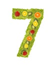 Numeral from fruit - 7