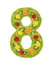 Numeral from fruit - 8