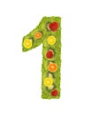 Numeral from fruits - 1