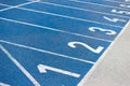 Numeration of running track on olympic stadium