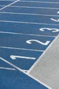 Numeration of running track on olympic stadium