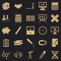 Numerator icons set, simple style Royalty Free Stock Photo