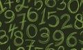 Hand lettering seamless pattern numeric background vector illustration design
