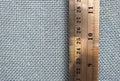 Numeric focus Close-up Ruler on blue fabricboard
