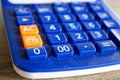 Numeric keypad calculator for calculating Royalty Free Stock Photo