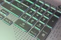 Numeric keys, notebook keyboard close-up