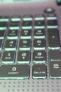 Numeric keys, notebook keyboard close-up Royalty Free Stock Photo