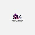 514 numeric logo with snake logo designs Royalty Free Stock Photo