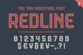 Numeric and symbol font Red Line Royalty Free Stock Photo