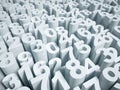 Numerical abstract background 3d rendering