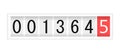 Numerical counter, vector display with numbers