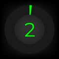 Circulate progress bar with numeric count at the 2