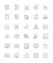 Numerical Data line icons collection. Statistics, Analysis, Figures, Quantitative, Digits, Metrics, Data sets vector and Royalty Free Stock Photo