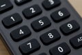 Numerical Input: High-Angle Close-up of Remote Control Keypad for Data and Channel Entry Royalty Free Stock Photo
