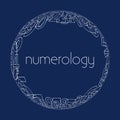 Numerology. Simple spherical frame with numbers Royalty Free Stock Photo