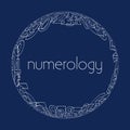 Numerology. Simple spherical frame with numbers Royalty Free Stock Photo