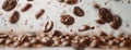 Coffee Beans Falling in Air Royalty Free Stock Photo