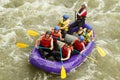 Numerous Family On Whitewater Rafting Trip Royalty Free Stock Photo