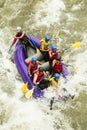 Numerous Family On Whitewater Rafting Trip Royalty Free Stock Photo