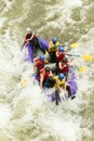 Numerous Family On Whitewater Rafting Trip Royalty Free Stock Photo