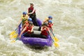 Numerous Family On Whitewater Rafting Trip Royalty Free Stock Photo