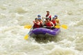 Numerous Family On Whitewater Rafting Trip Royalty Free Stock Photo