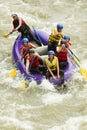 Numerous Family On Whitewater Rafting Trip Royalty Free Stock Photo