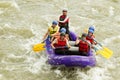 Numerous Family On Whitewater Rafting Trip Royalty Free Stock Photo