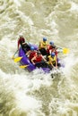 Numerous Family On Whitewater Rafting Trip Royalty Free Stock Photo