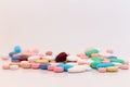 Medications in the form of tablets. Royalty Free Stock Photo