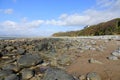 Rock boulders on Welsh beach